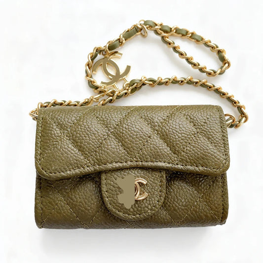 Mini sac CC en cuir